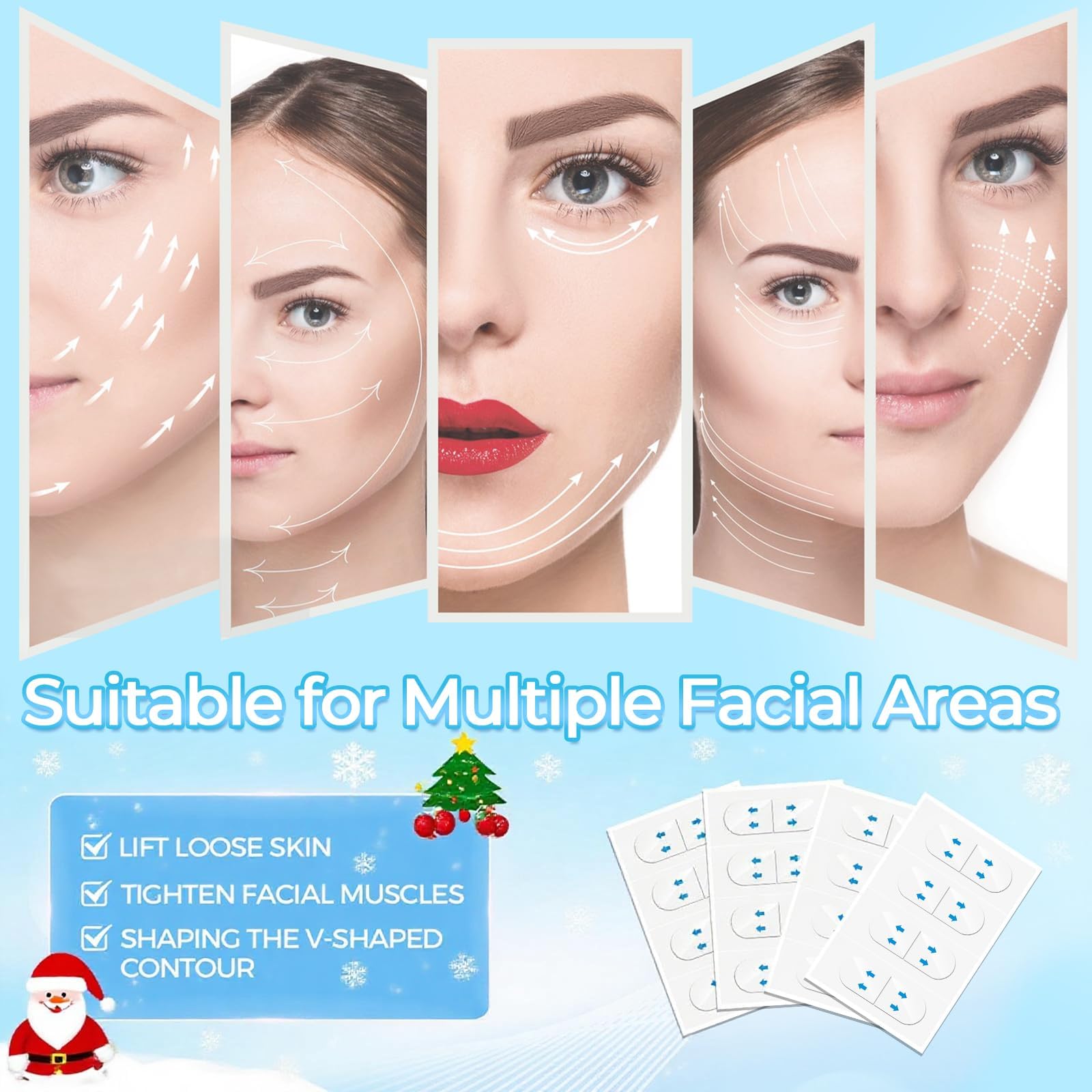 LadPemo Face Lift Tape adhesive close-up highlights invisible bond for seamless contour.
