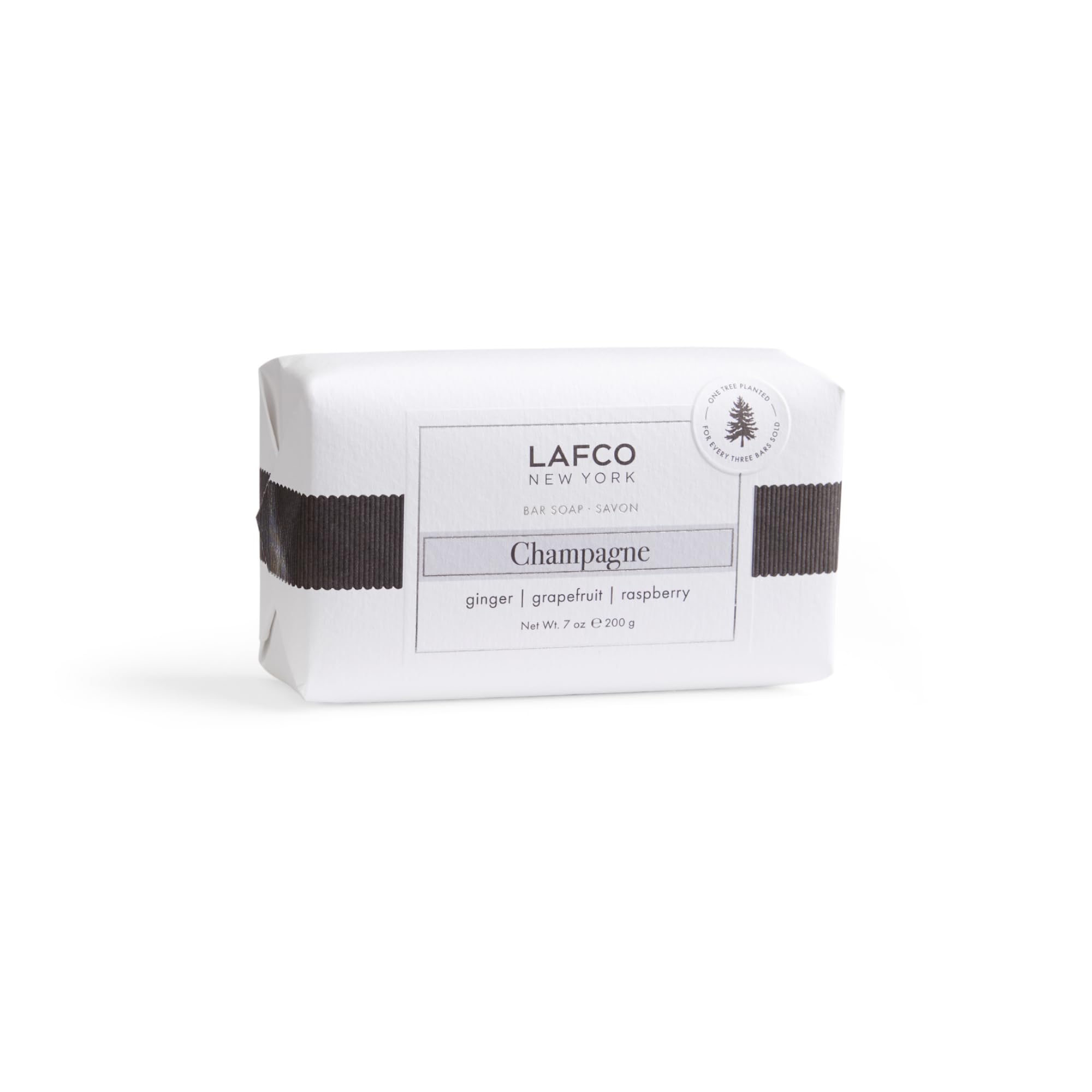 LAFCO New York Champagne bar soap unwrap showing premium look and daily cleansing.