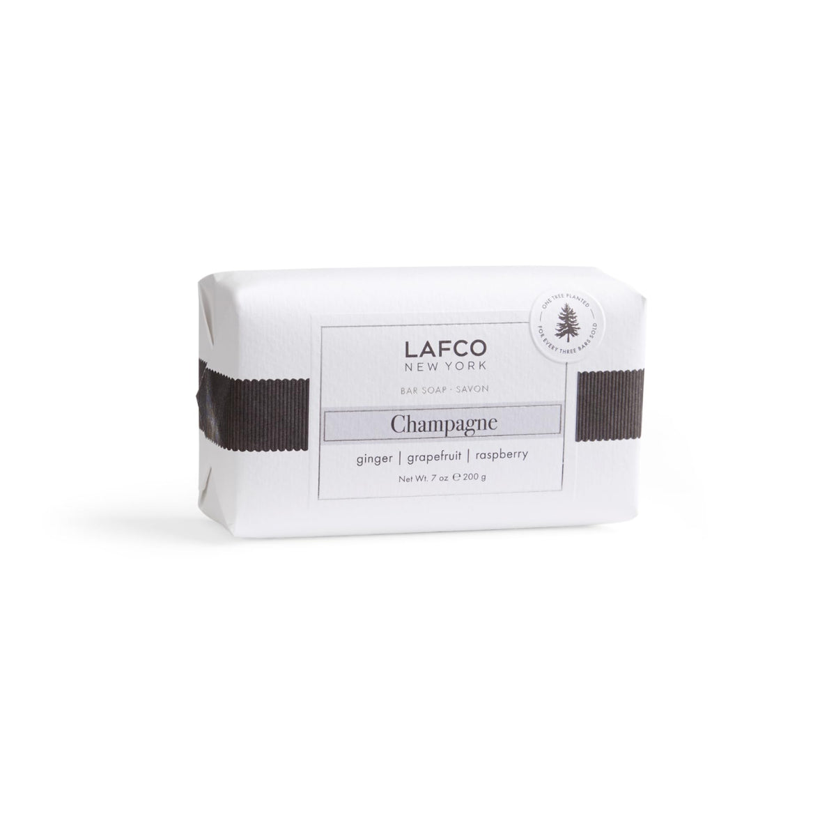 LAFCO New York Champagne bar soap unwrap showing premium look and daily cleansing.