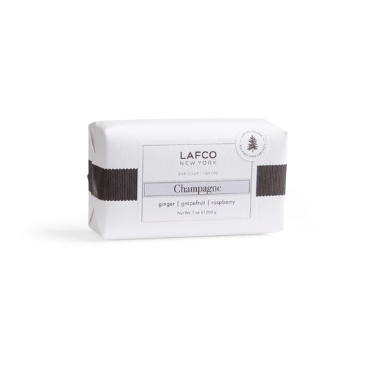 LAFCO New York Champagne bar soap unwrap showing premium look and daily cleansing.