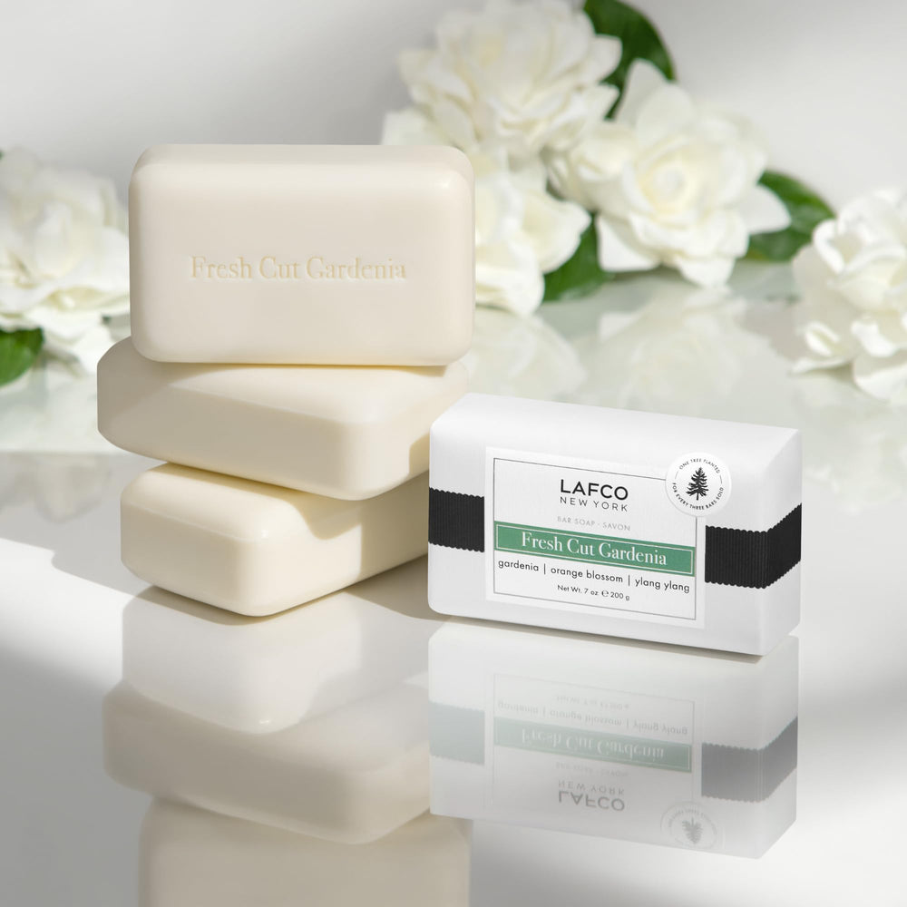 LAFCO New York Fresh Cut Gardenia mood evokes a living room ambience in the House & Home collection