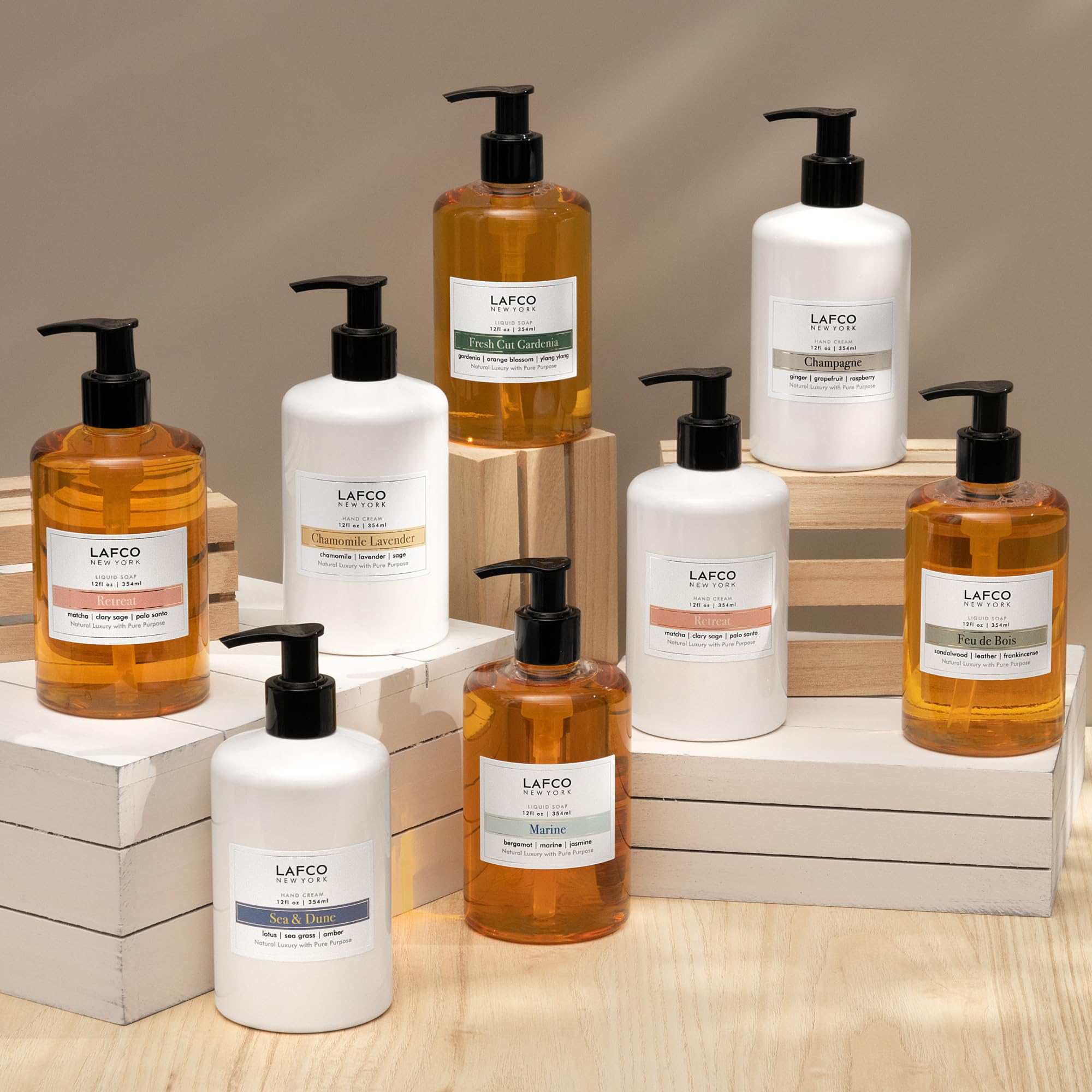 LAFCO Retreat hand and body use shot for all skin types.