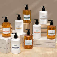 LAFCO Retreat hand and body use shot for all skin types.