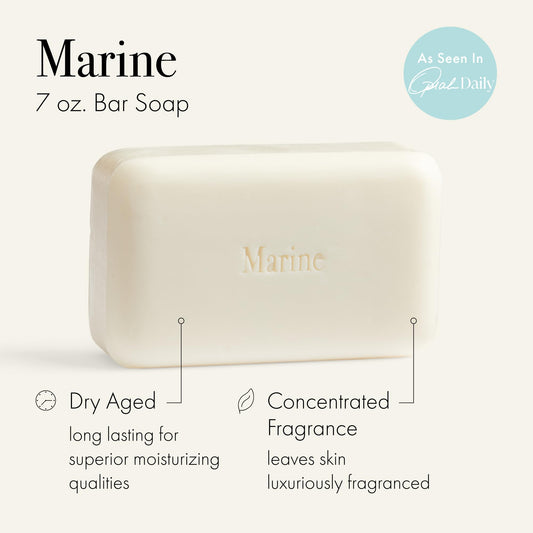 Close-up of Marine soap ingredients and creamy lather for moisturized skin.
