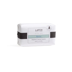 LAFCO New York Marine bar soap packaging showcases premium design and clean, hydrated skin.