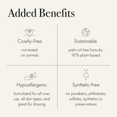 Eco-friendly, palm oil-free formula with tree-planting program.