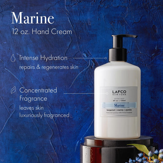 Texture close-up of Marine hand cream showing rich moisture
