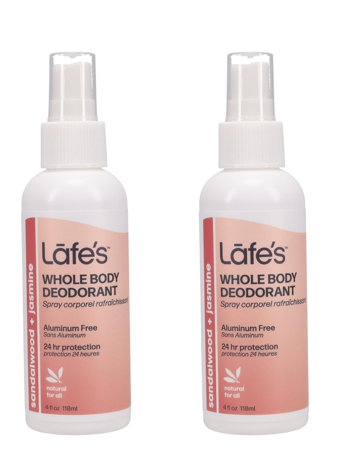 Lafe's Natural Deodorant packaging with sandalwood and jasmine scent for all-day freshness.