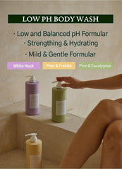 laferme body wash pour showing smooth, hydrating cleanse