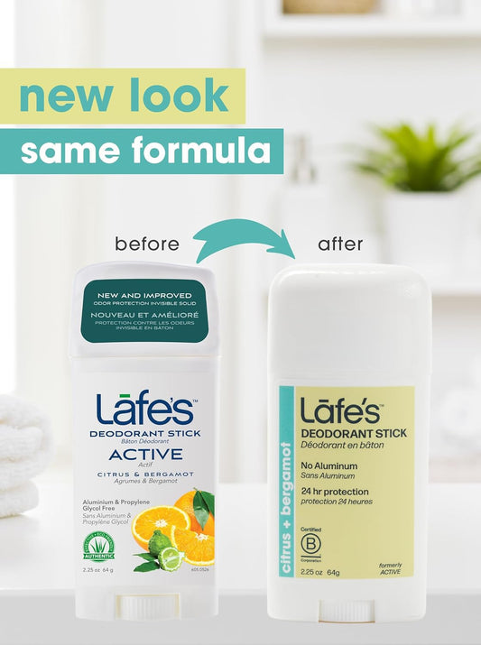 Lafe's Natural Deodorant being applied for all-day freshness.