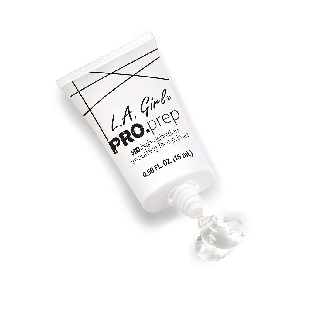 L.A. Girl primer application on skin shows even base layer.