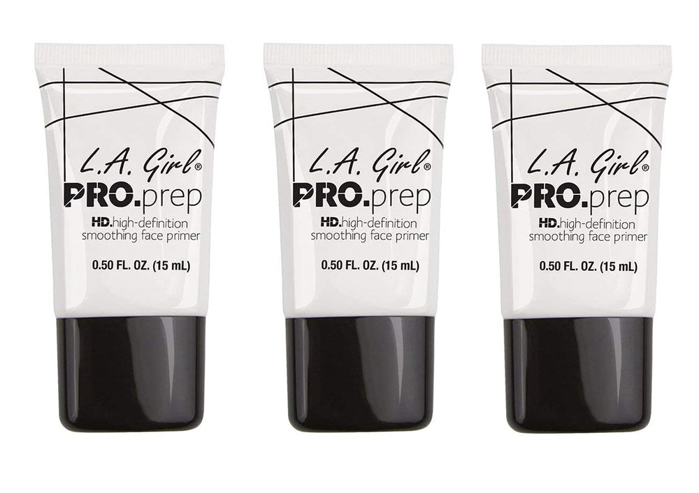 L.A. Girl High Definition Smoothing Primer three-pack tubes deliver a silky base for makeup.