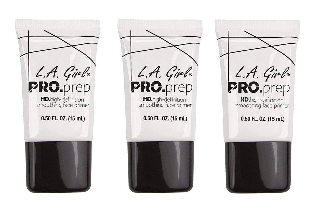 L.A. Girl High Definition Smoothing Primer three-pack tubes deliver a silky base for makeup.