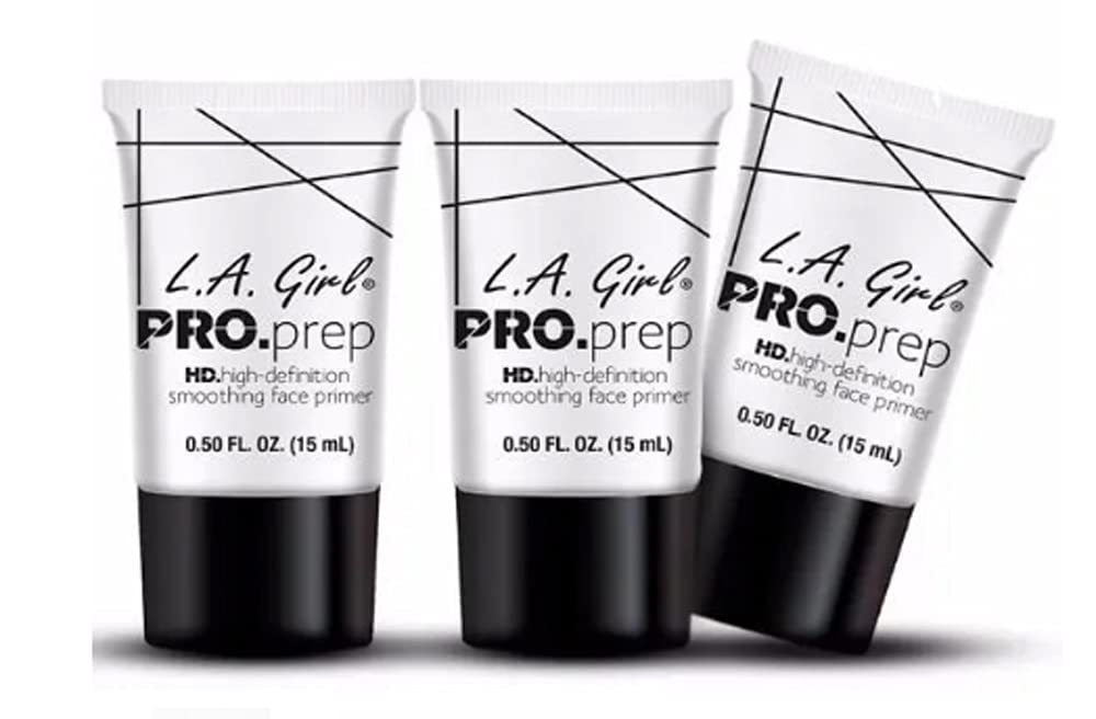 L.A. Girl primer texture smoothing close-up shows refined skin finish.