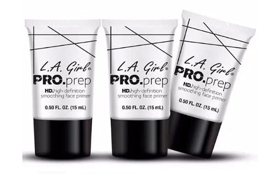 L.A. Girl primer texture smoothing close-up shows refined skin finish.