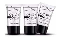 L.A. Girl primer texture smoothing close-up shows refined skin finish.