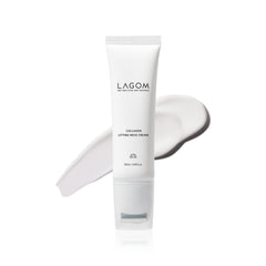 LAGOM neck cream with roller targets fine lines for a smoother neck.