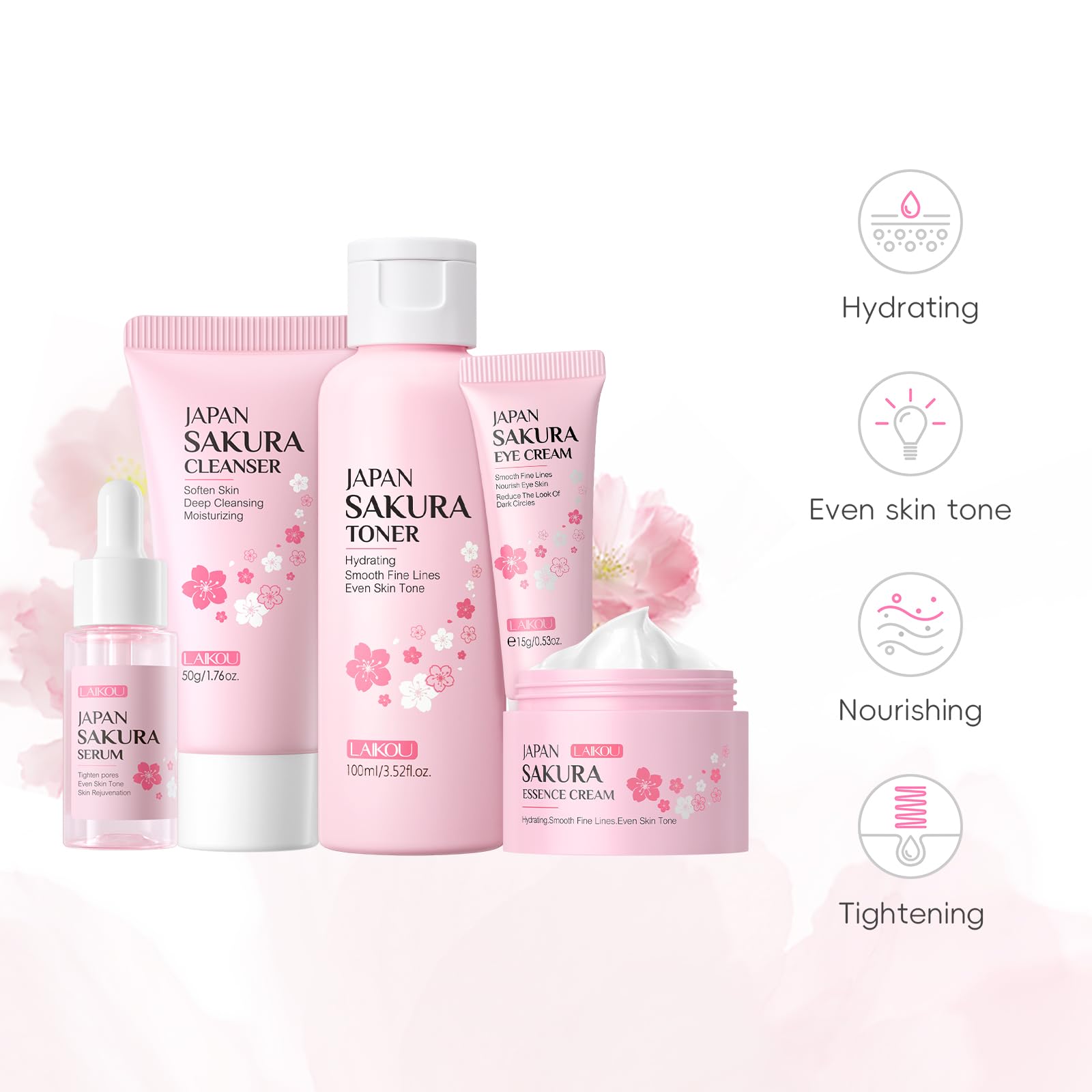 LAIKOU Sakura cleanser for gentle cleansing and fresh skin.