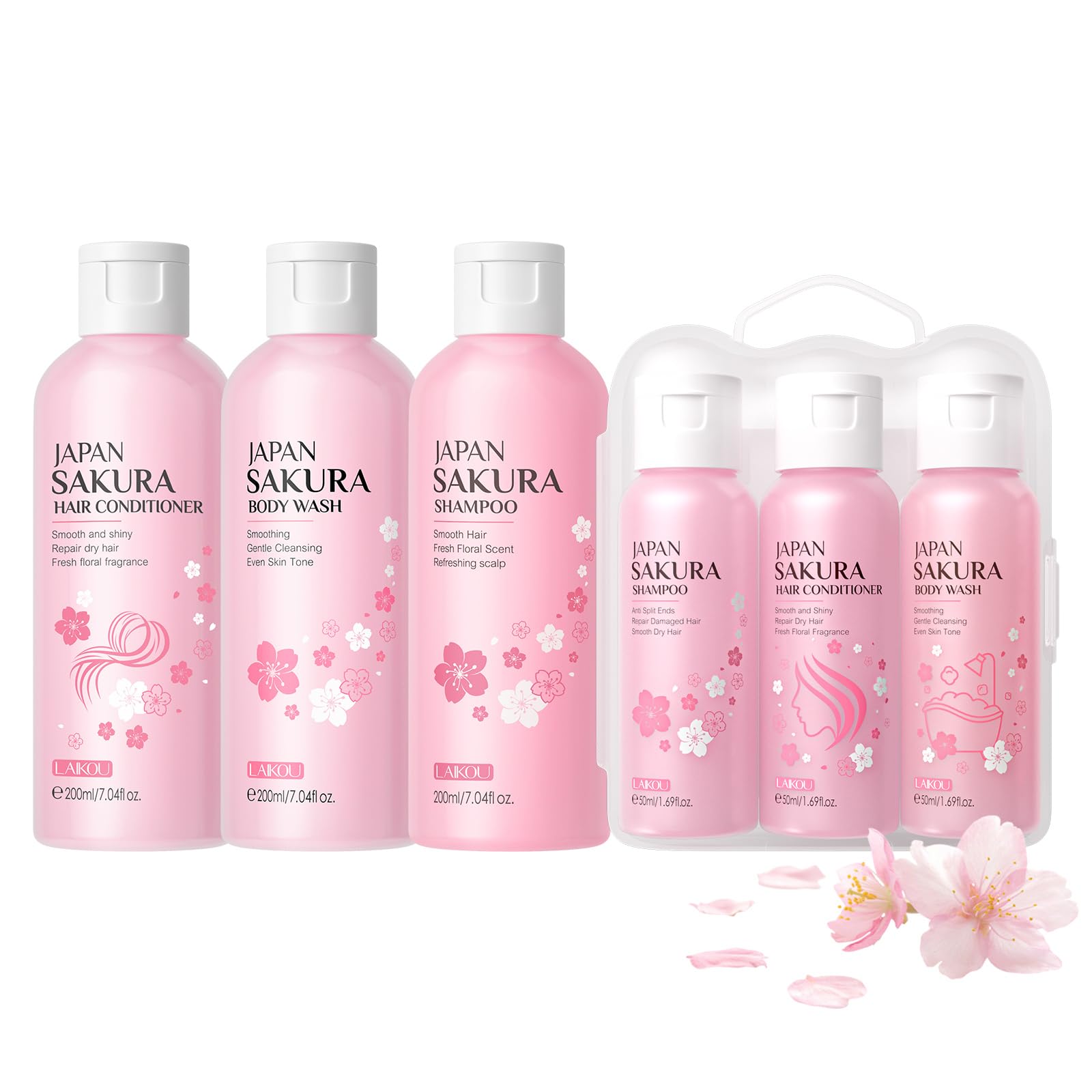 LAIKOU Sakura shampoo bottle pour for gentle cleansing and hydration