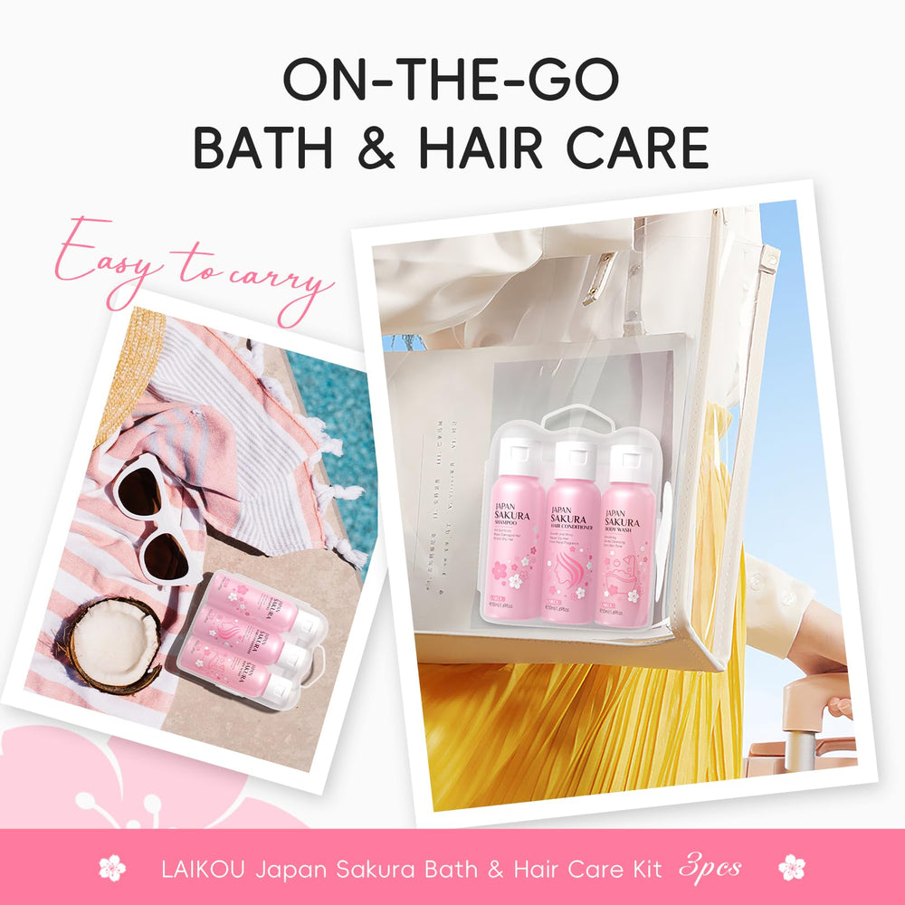 LAIKOU Sakura shower routine with lather massage and rinse