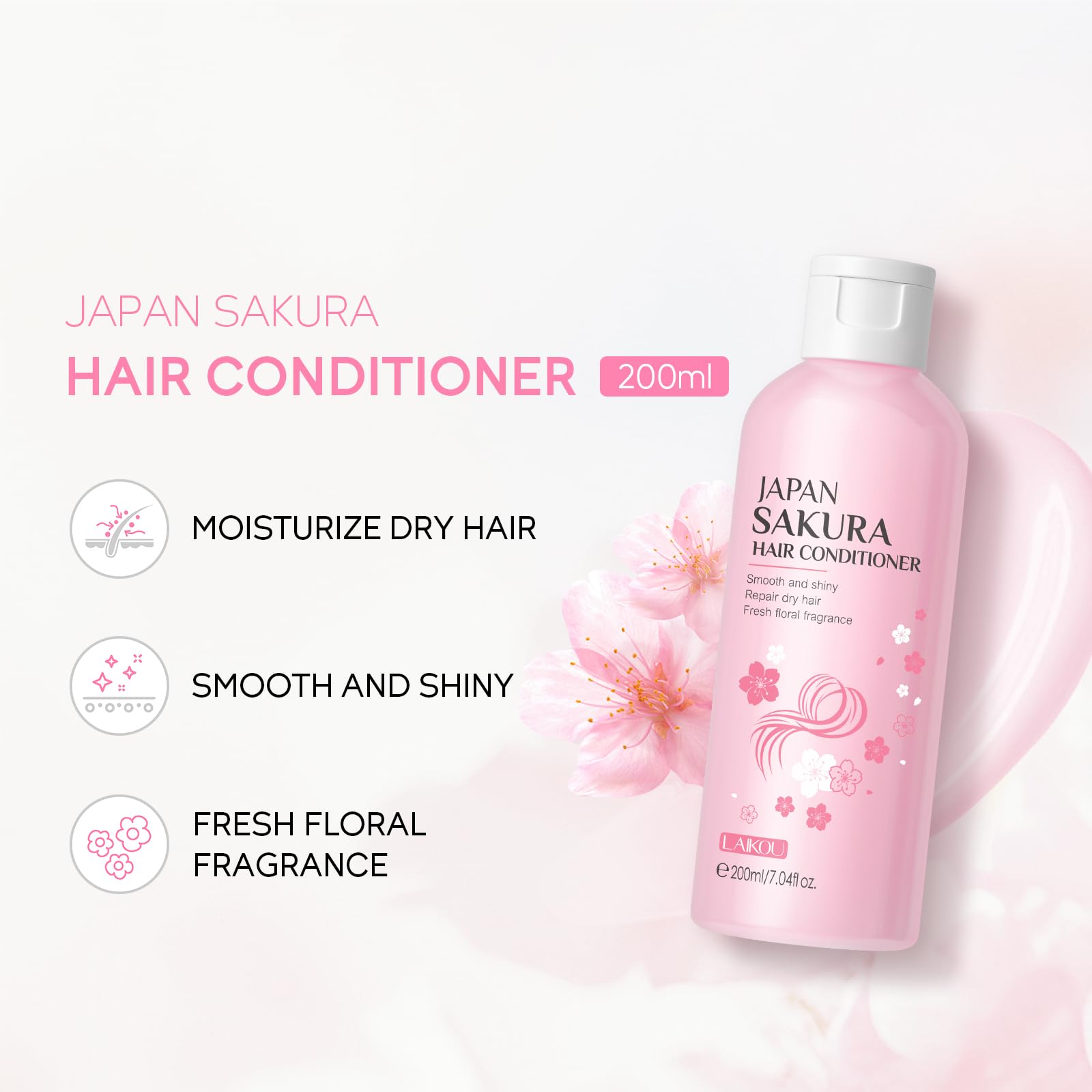 LAIKOU Sakura travel mini bottles for on the go cleansing