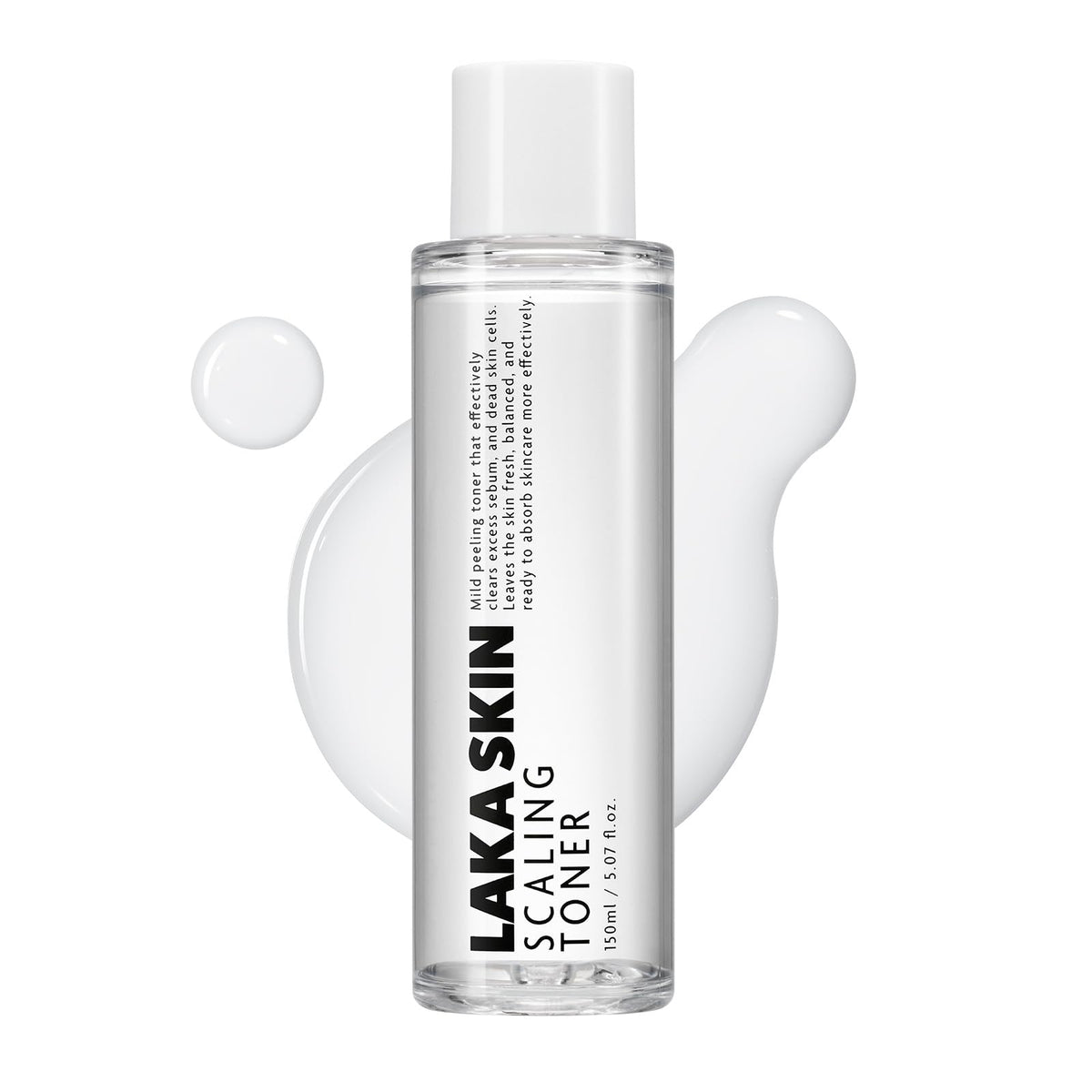 Laka Scaling Toner bottle front view for skin prep and hydration