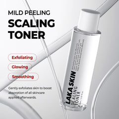 Close-up of Laka Scaling Toner liquid texture for quick absorption