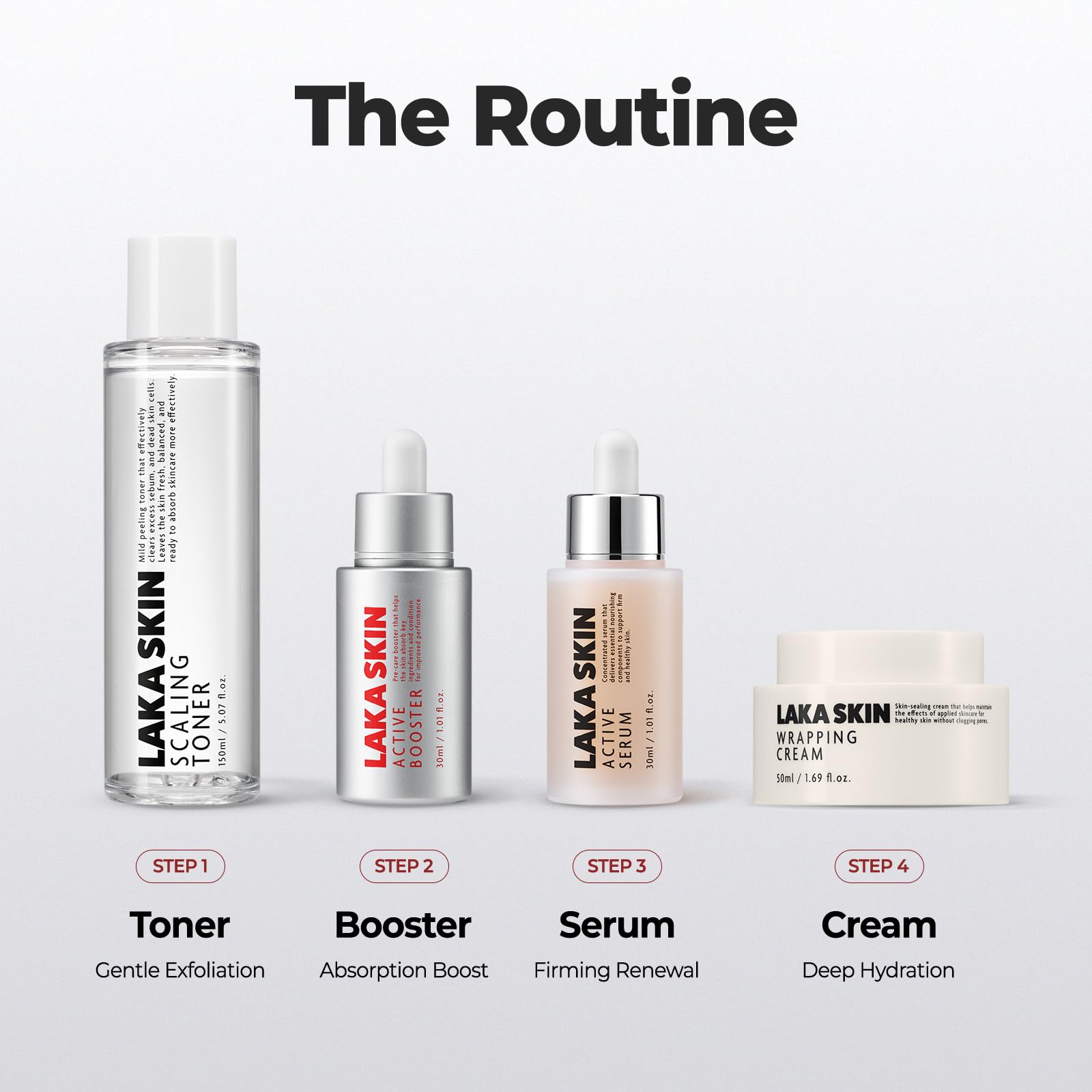 Lifestyle desk scene with Laka Scaling Toner as part of skincare routine