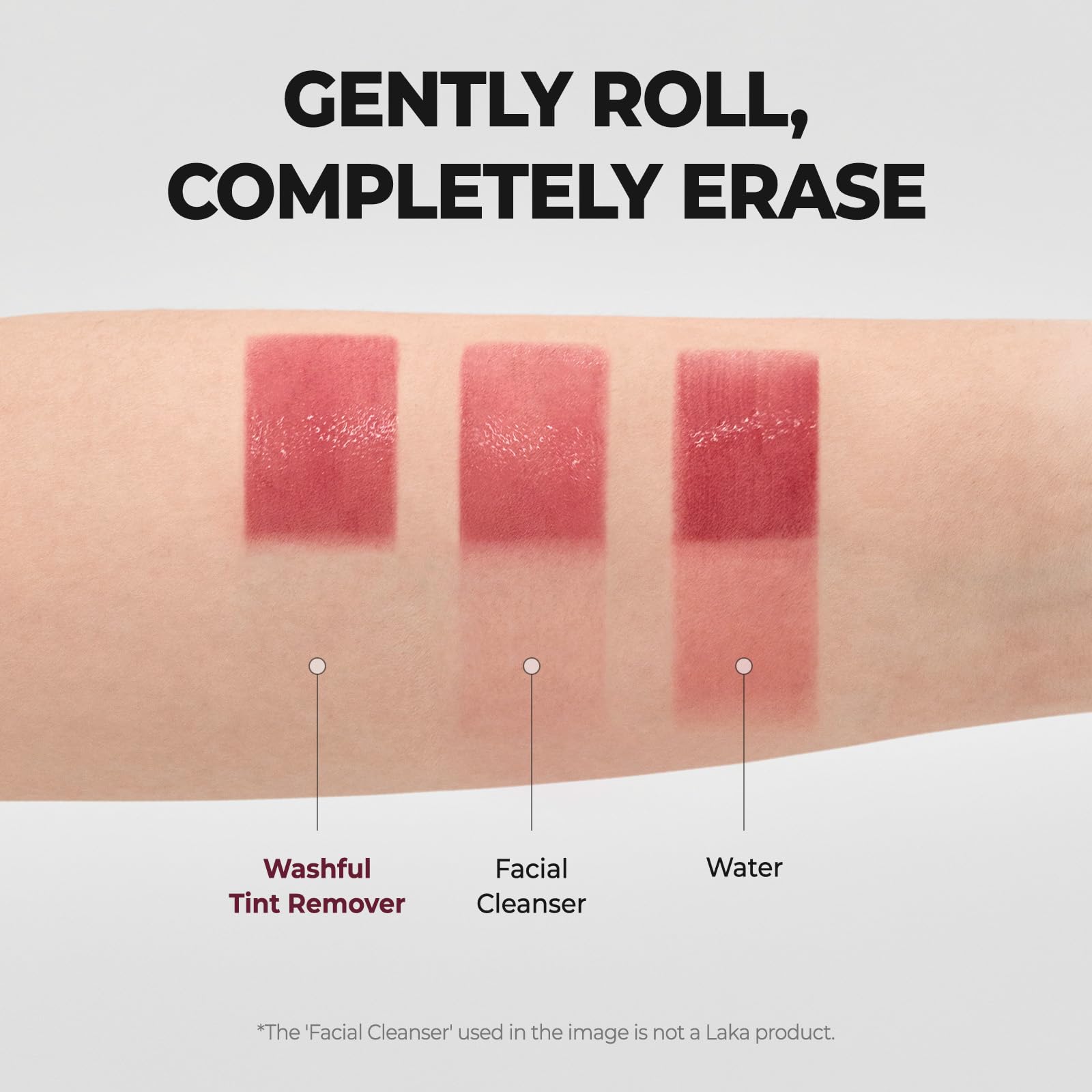 Lips appear hydrated and soft after using Laka Washful Lip Tint Remover.