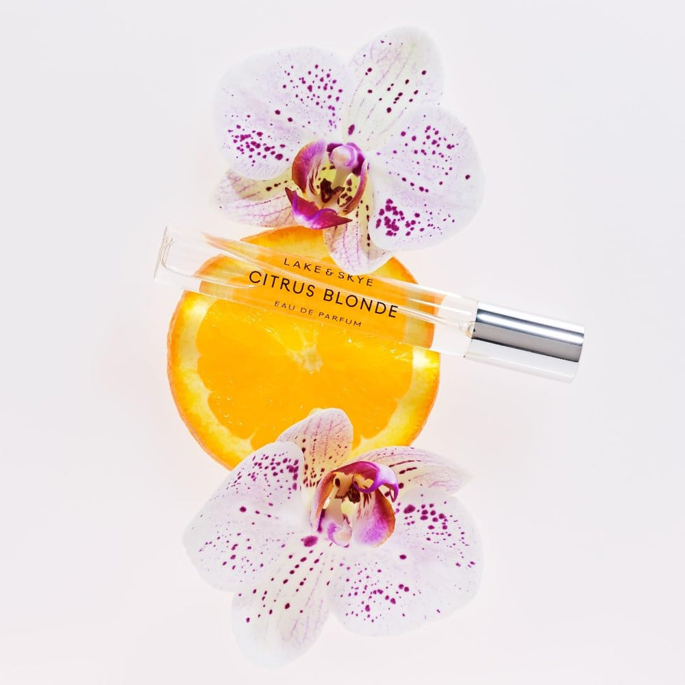 Lake & Skye Citrus Blonde highlights peach blossom for a floral lift