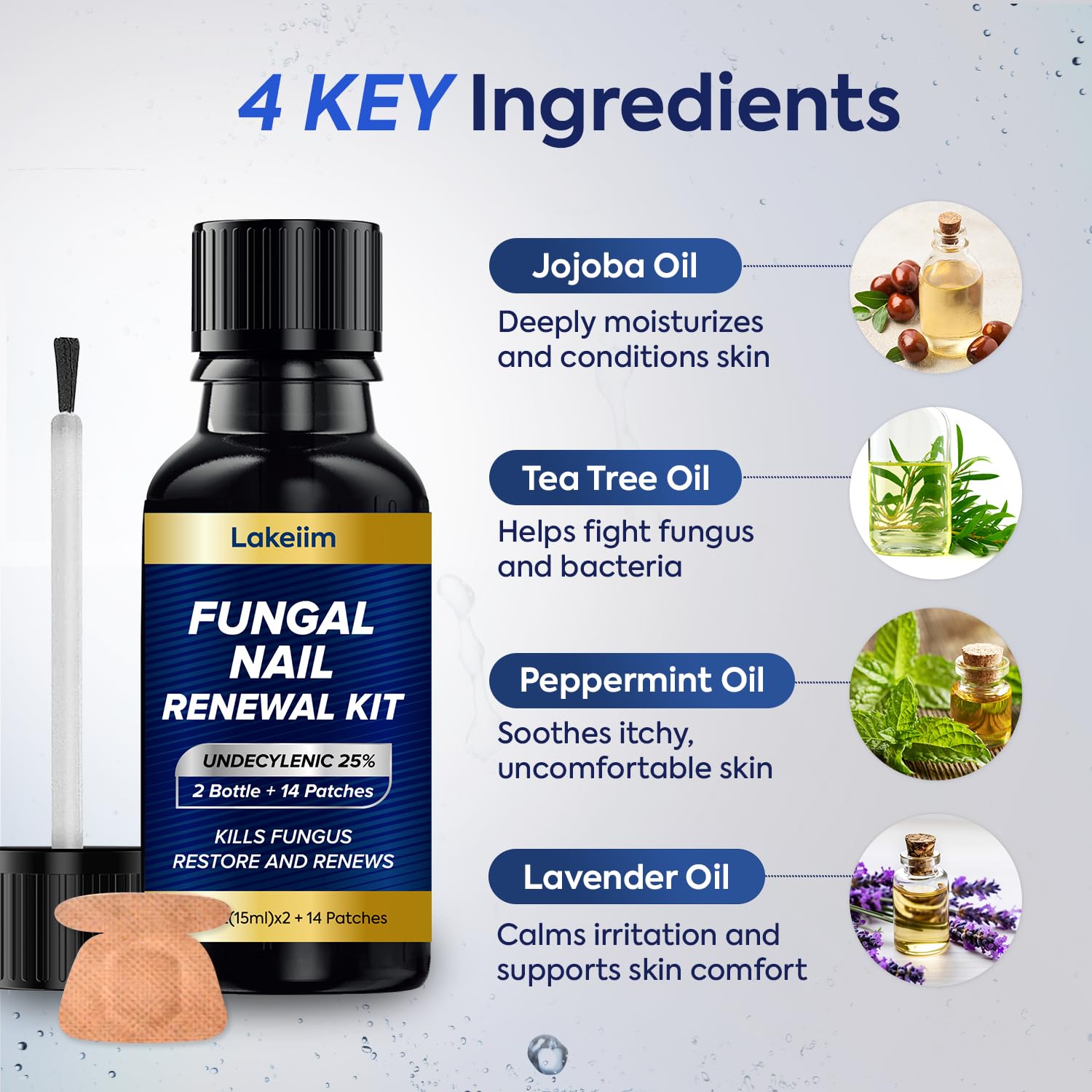 Lakeim 14 hydrogel patches support nail repair