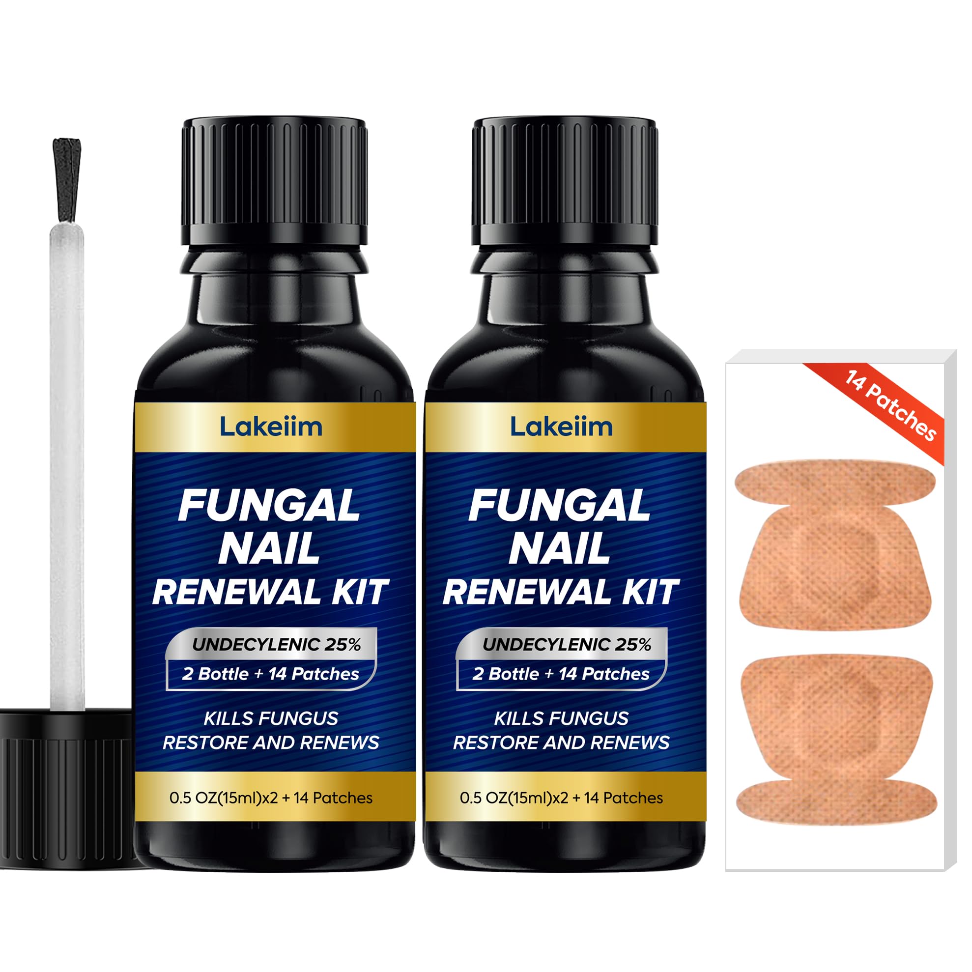 Lakeim extra-strength toenail treatment bottles for at-home care