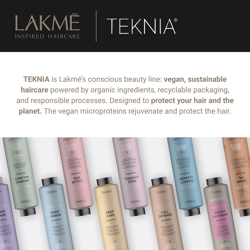 Lakmé Teknia Refresh Saffron Copper Shampoo nozzle dispensing even lather.