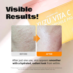 LALARECIPE Yuzu Toner Pads texture shows jelly-fit fabric delivering deep hydration.