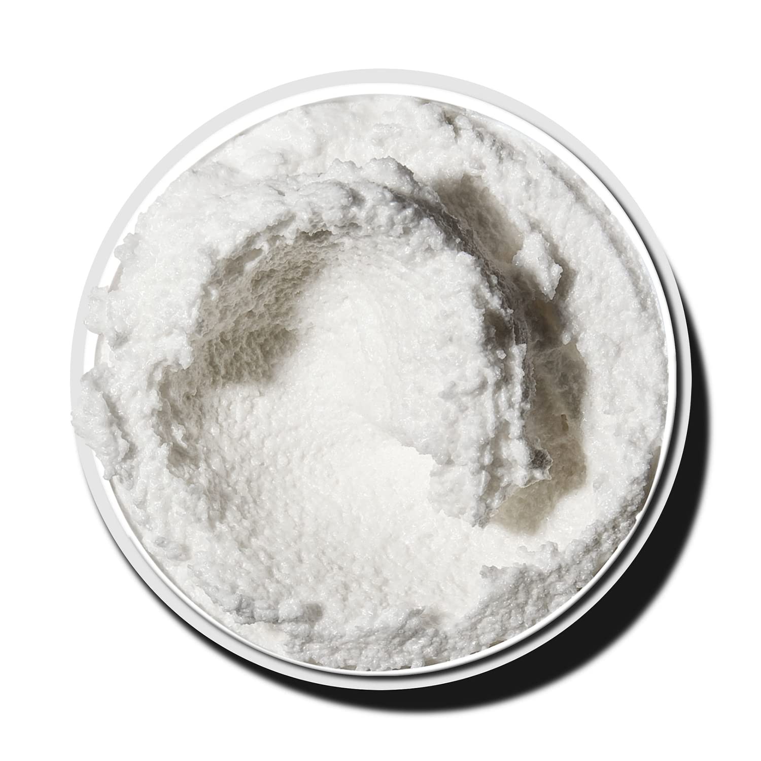 LaLicious sugar peppermint texture close-up shows fluffy whipped grains for gentle exfoliation.