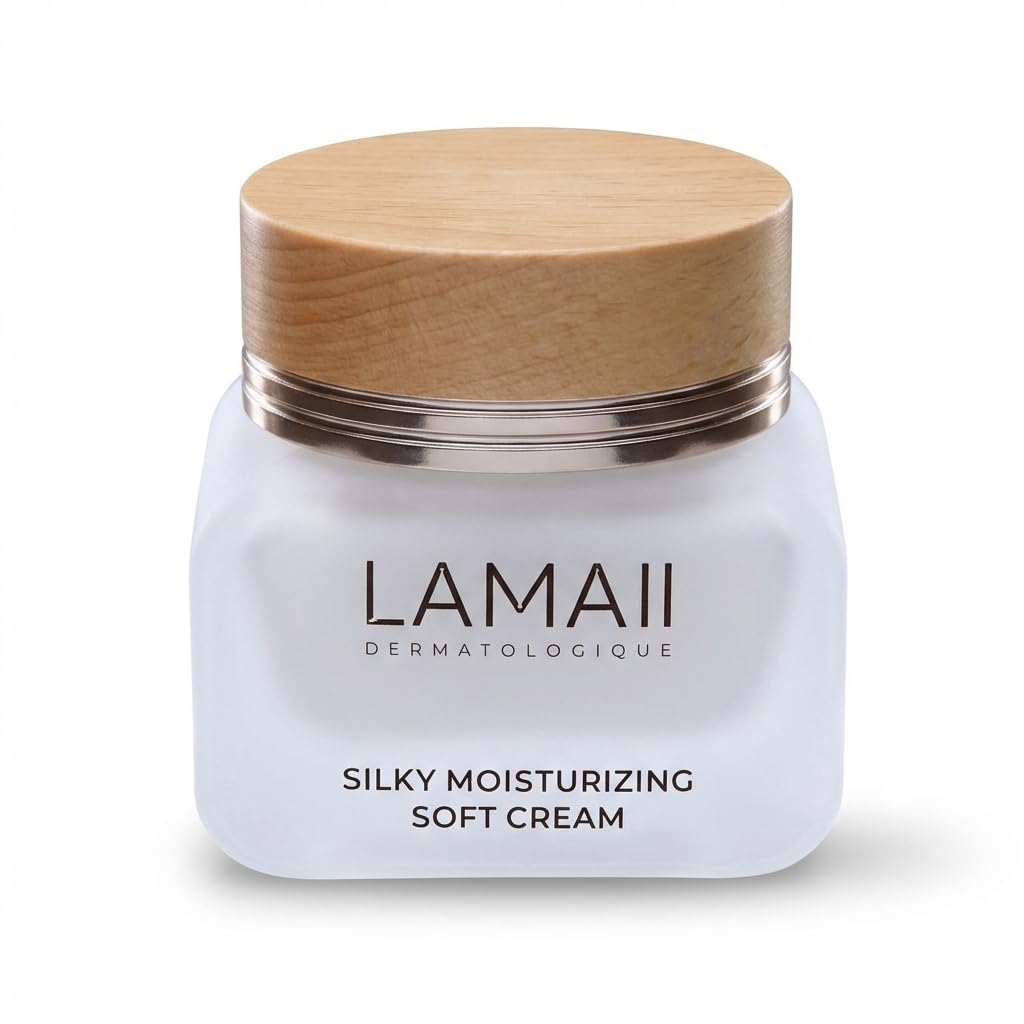 LAMAII Silky Moisturizing Soft Cream jar close-up for instant hydration