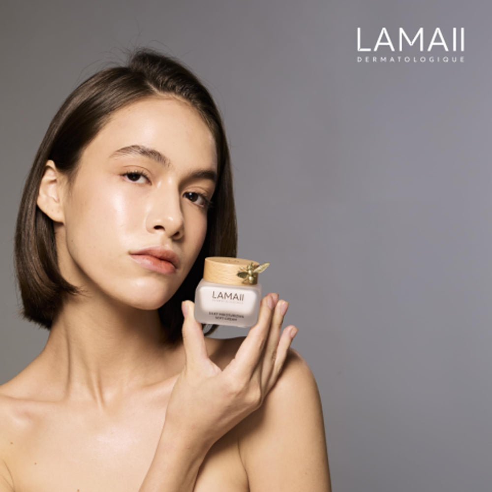 LAMAII Silky Moisturizing Soft Cream neck and decollete application for hydration