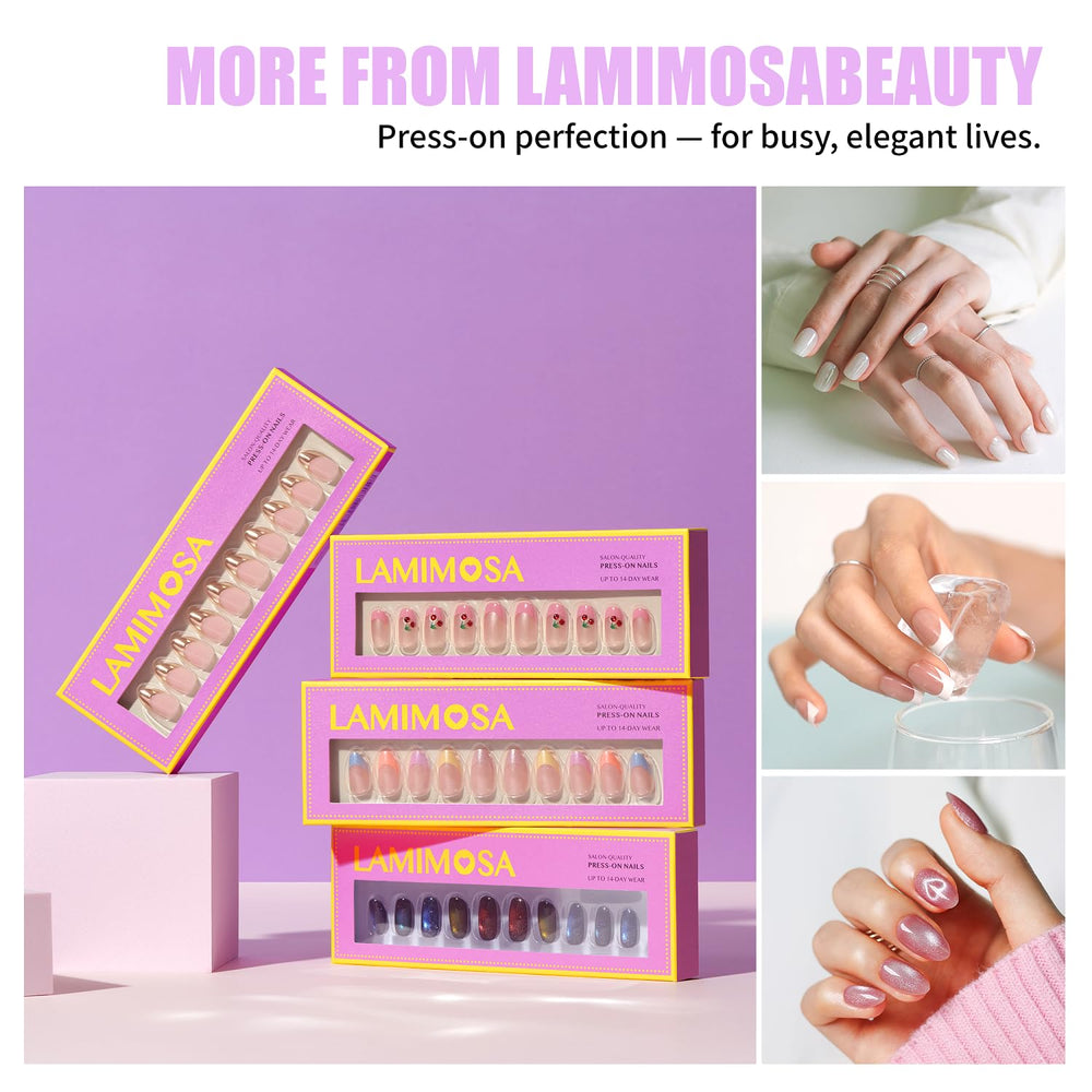 LAMIMOSA Swan Lake nails removal and reuse options for easy style changes.