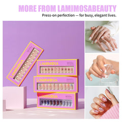 LAMIMOSA Swan Lake nails removal and reuse options for easy style changes.