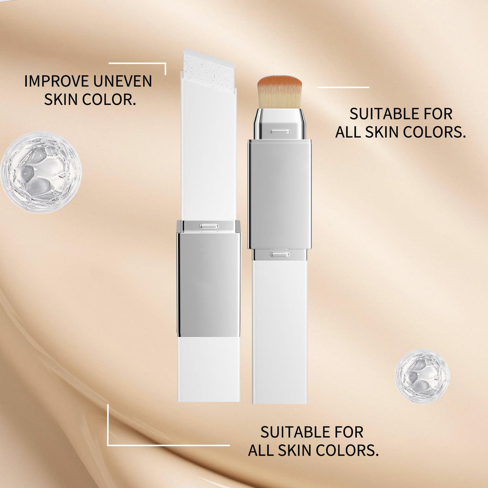 Lampolar Blanc Cover Cream Stick swatch on skin showing color-adapting finish