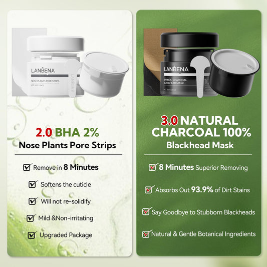 LANBENA bamboo charcoal mask texture indicating detoxification action.