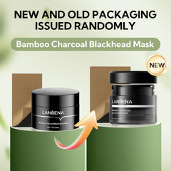 Close-up of applying LANBENA bamboo charcoal nose strips for oil control and impurities removal