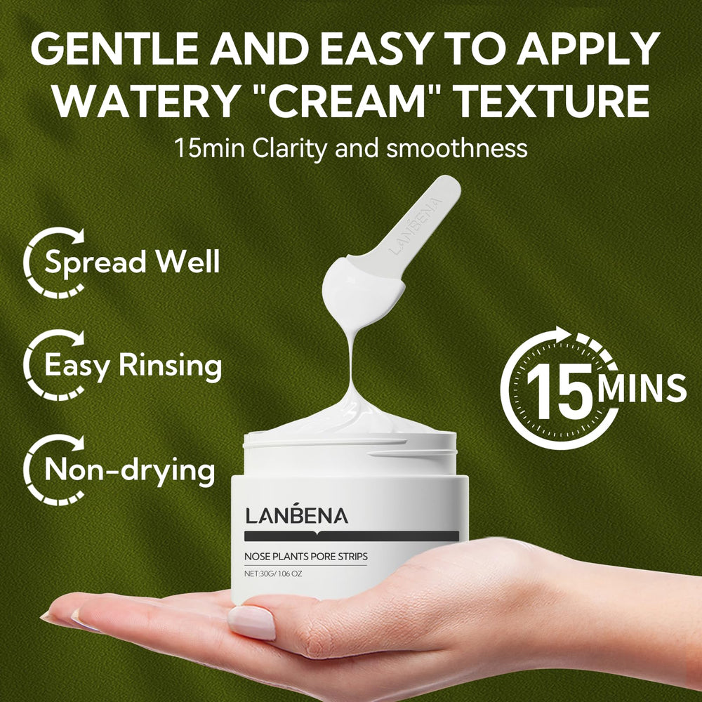 LANBENA mask on forehead demonstrates versatile use for fine hair removal