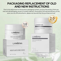 LANBENA nose mask being peeled off to reveal refreshed clean skin