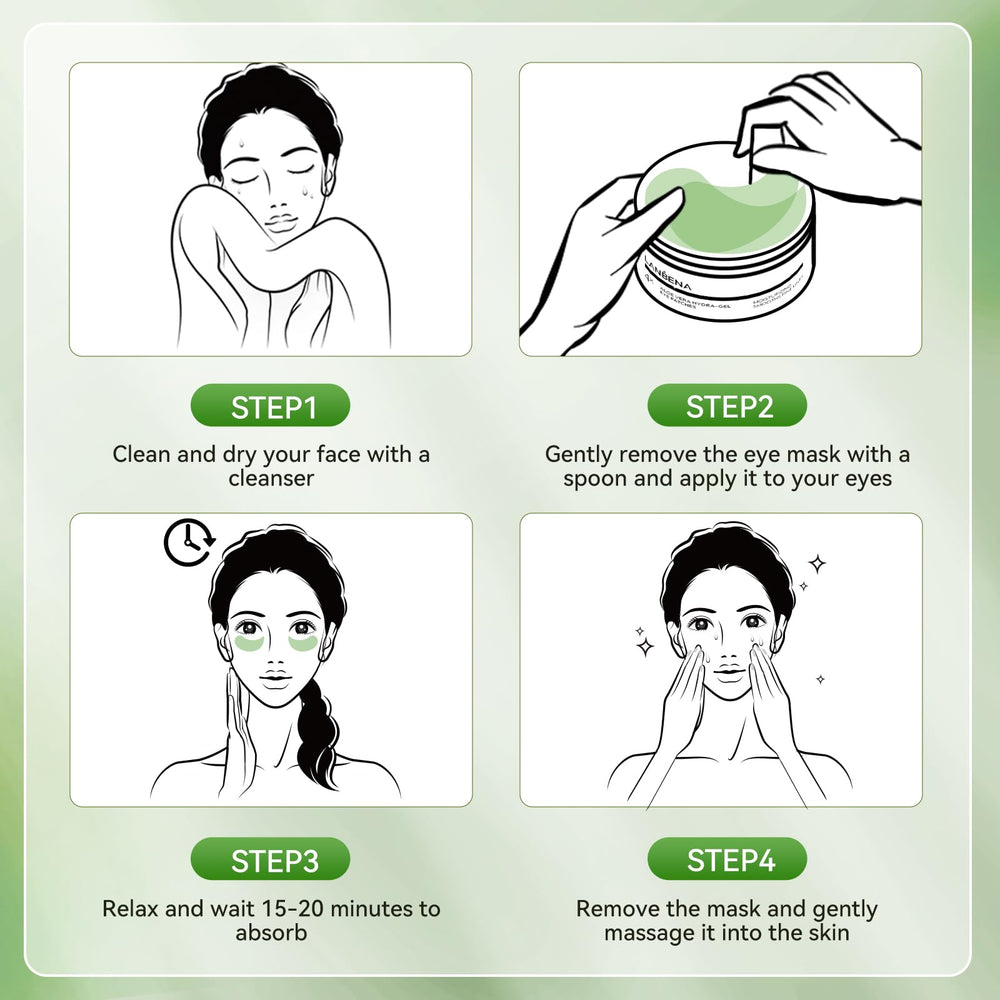 LANBENA eye patches ideal for morning routine to hydrate before makeup.