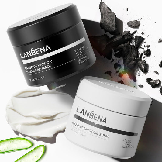 LANBENA nose pore strips 2% BHA pack for deeper cleansing and clearer nose pores