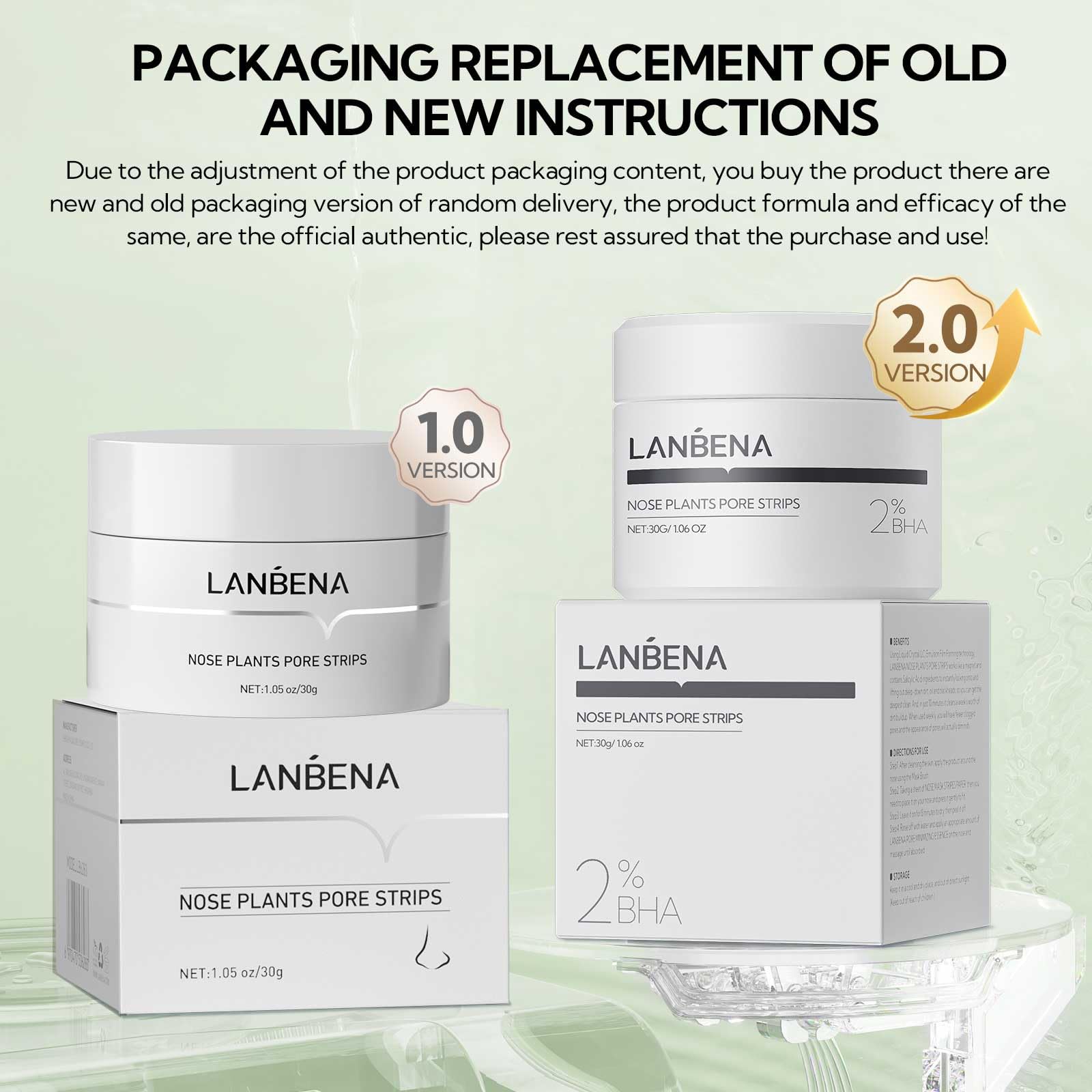 LANBENA nose strip closeup showing precise pore care.