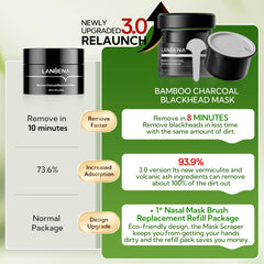LANBENA oil and dirt pore purification helps refine pores and reduce excess oil.