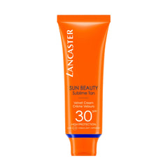 Lancaster Sun Beauty Velvet Touch Cream bottle with SPF 30 for radiant skin