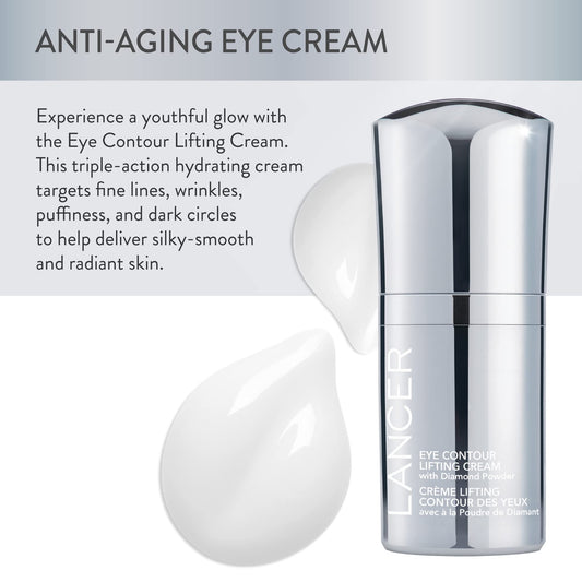 Lancer Eye-Contour Lifting Cream with hyaluronic acid hydrates and smooths fine lines.
